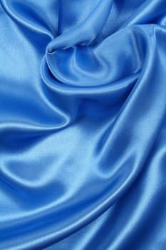 Smooth elegant blue silk can use as background 