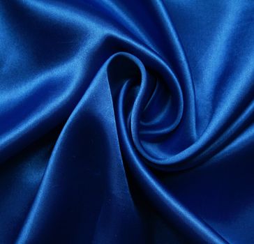 Smooth elegant blue silk can use as background 