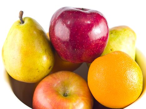 A Bowl of Fruit Apples Pears and Oranges