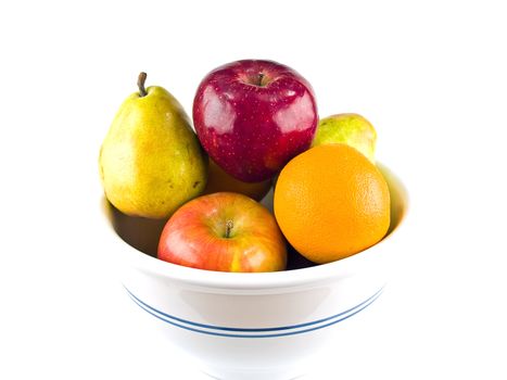 A Bowl of Fruit Apples Pears and Oranges