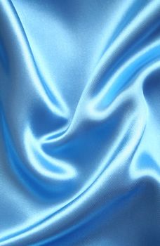 Smooth elegant blue silk can use as background