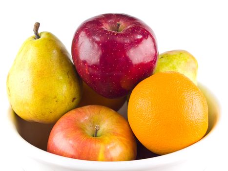 A Bowl of Fruit Apples Pears and Oranges