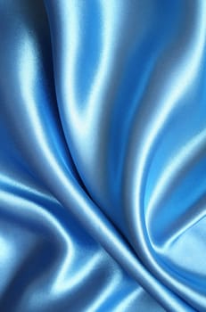 Smooth elegant blue silk can use as background

