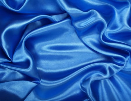 Smooth elegant blue silk can use as background 