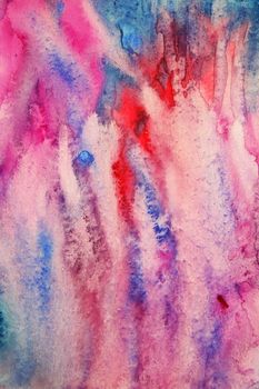 Abstract watercolor background with colorful different layers on paper texture 