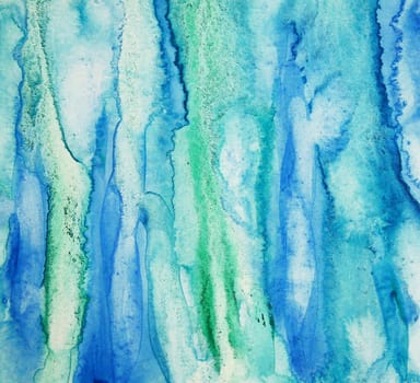Abstract watercolor background with colorful different layers on paper texture 