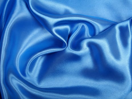Smooth elegant blue silk can use as background 