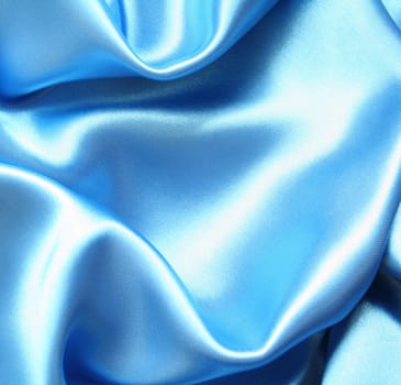 Smooth elegant blue silk can use as background