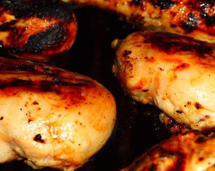 Fresh Grilled Chicken Breasts on the Barbecue