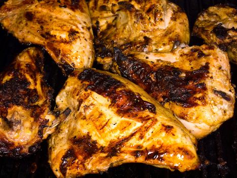 Fresh Grilled Chicken Breasts on the Barbecue