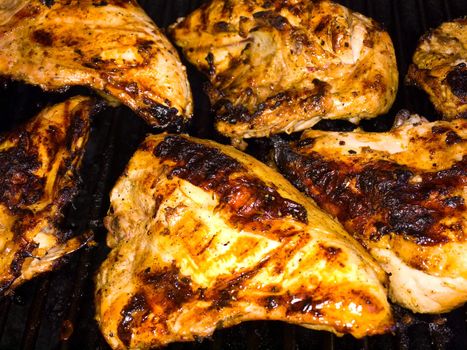 Fresh Grilled Chicken Breasts on the Barbecue