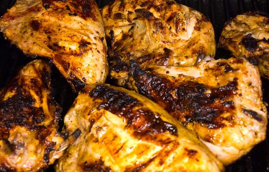 Fresh Grilled Chicken Breasts on the Barbecue