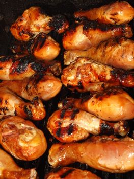 Fresh Grilled Chicken Cooking on the Barbecue