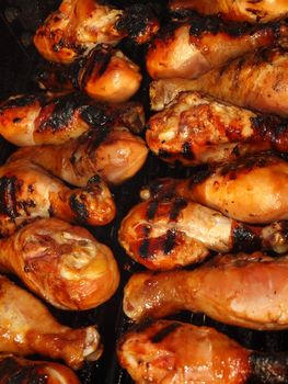 Fresh Grilled Chicken Cooking on the Barbecue