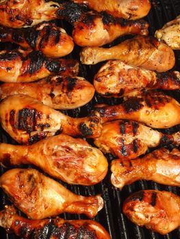 Fresh Grilled Chicken Cooking on the Barbecue