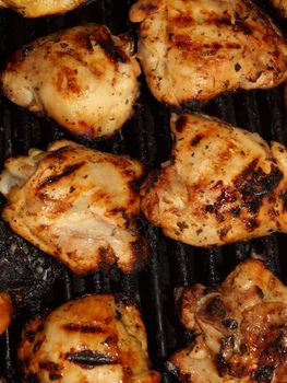 Fresh Grilled Chicken Cooking on the Barbecue