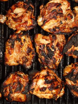 Fresh Grilled Chicken Cooking on the Barbecue