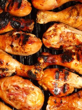 Fresh Grilled Chicken Cooking on the Barbecue