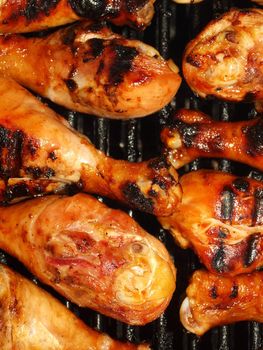 Fresh Grilled Chicken Cooking on the Barbecue