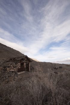 Abandoned shack in the desert