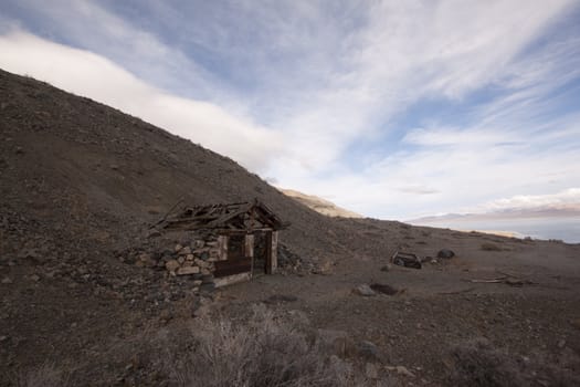 Abandoned shack in the desert
