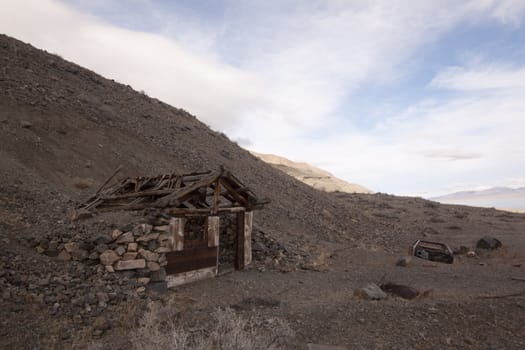 Abandoned shack in the desert