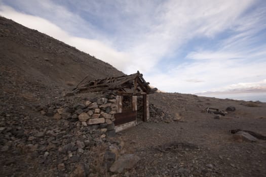 Abandoned shack in the desert