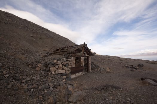 Abandoned shack in the desert