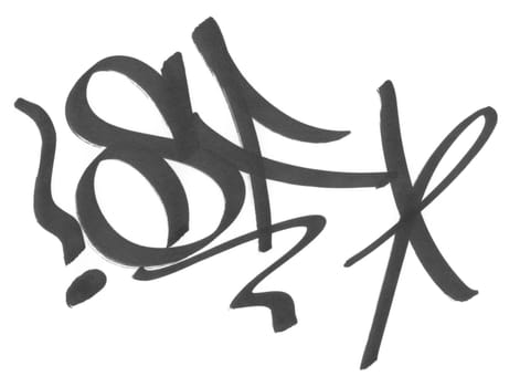 graffiti on a white background. great for textures or just that extra on your design.