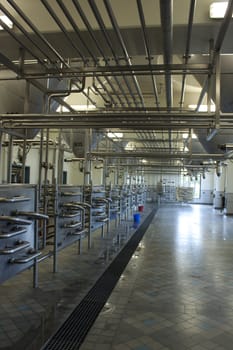 large beer manufacturing plant. could also be a large dairy farm.