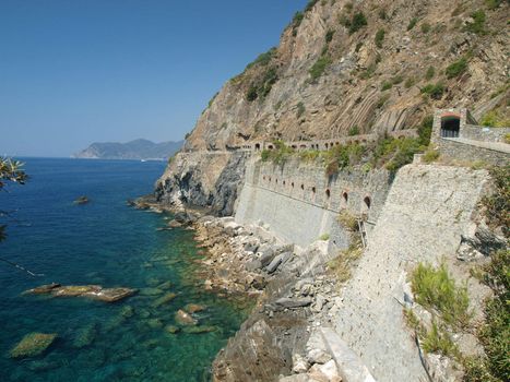 "Via dell amor" of Cinque Terre - Liguria Italy.Oone from most beautiful in Italy of for pedestrians paths for lovers ne from most beautiful in Italy of for pedestrians paths for lovers 
