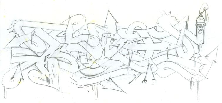 graffiti on a white background. great for textures or just that extra on your design.