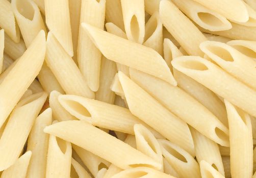 Closeup Background of Cooked Italian Penne Pasta