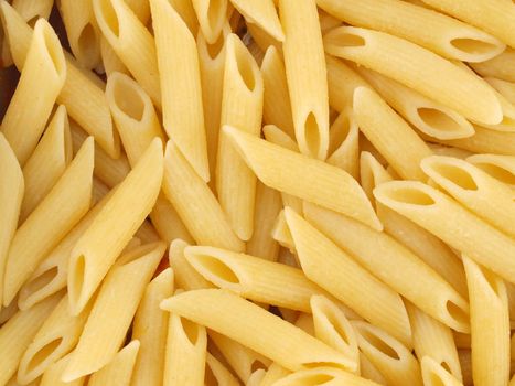 Closeup Background of Cooked Italian Penne Pasta