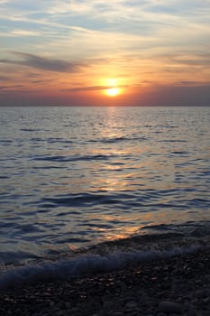 Sunset on seacoast