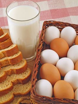 Milk, Eggs, and Bread The Breakfast Staples