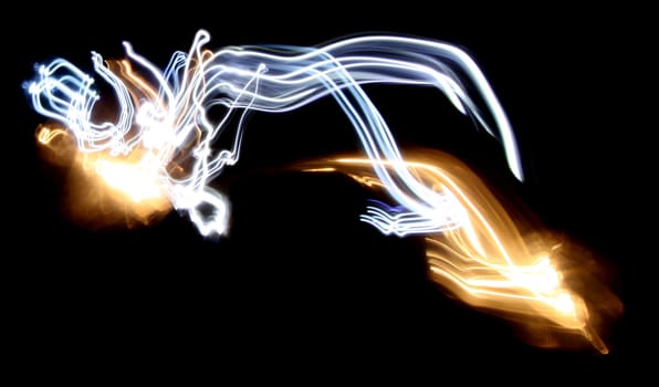 High quality lighting effect on black background