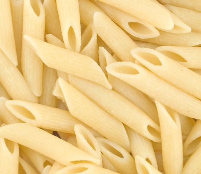 Closeup Background of Cooked Italian Penne Pasta