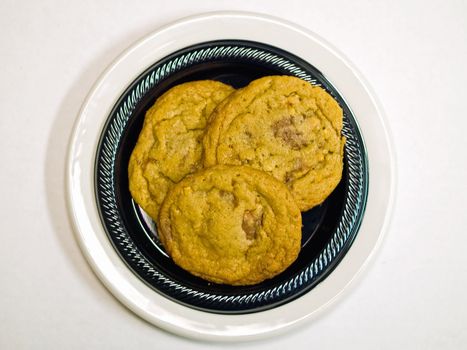 Home Baked Toffee Cookies on a Plate