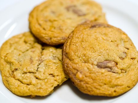 Home Baked Toffee Cookies on a Plate