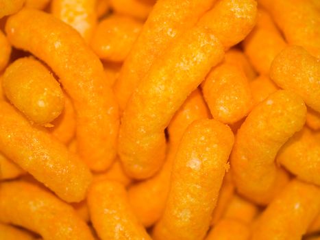 Fried Cheese Puffs Background Closeup Texture