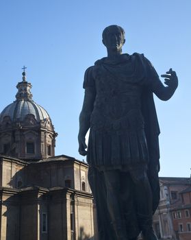 Julius Caesar Statue Forum Rome Italy