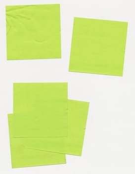 Post it notes/paper - taped paper on white background. Great for websites!