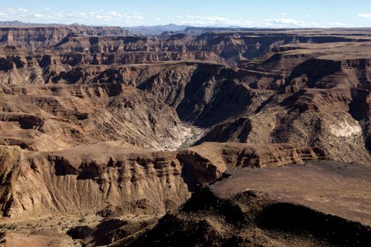 a detail of the east side the fish river canyon south namibia africa