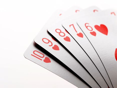 poker straight flush of hearts