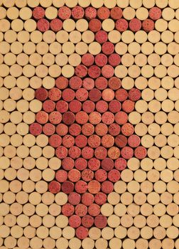 Used Wine Corks Grape Cluster Pattern for Background