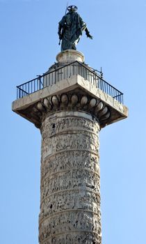 Marcus Aurelius Column Piazza Colonna Rome Italy