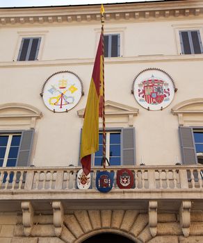 Spanish Embassy Next to Spanish Steps Piazza Mignanelli Rome Italy Next to the Spanish Streets