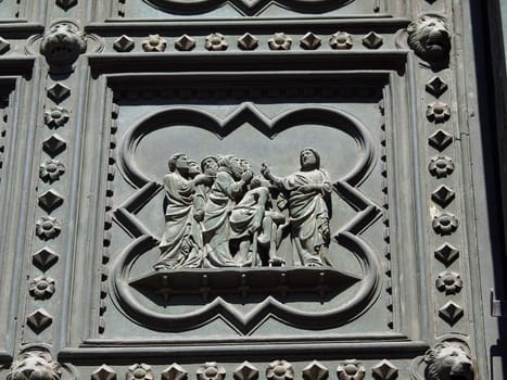 Florence Baptistery - South Portal by Andrea Pisano- 1336. Histories of St John the Baptist