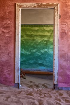 desert taking over the town of kolmanskop namibia africa